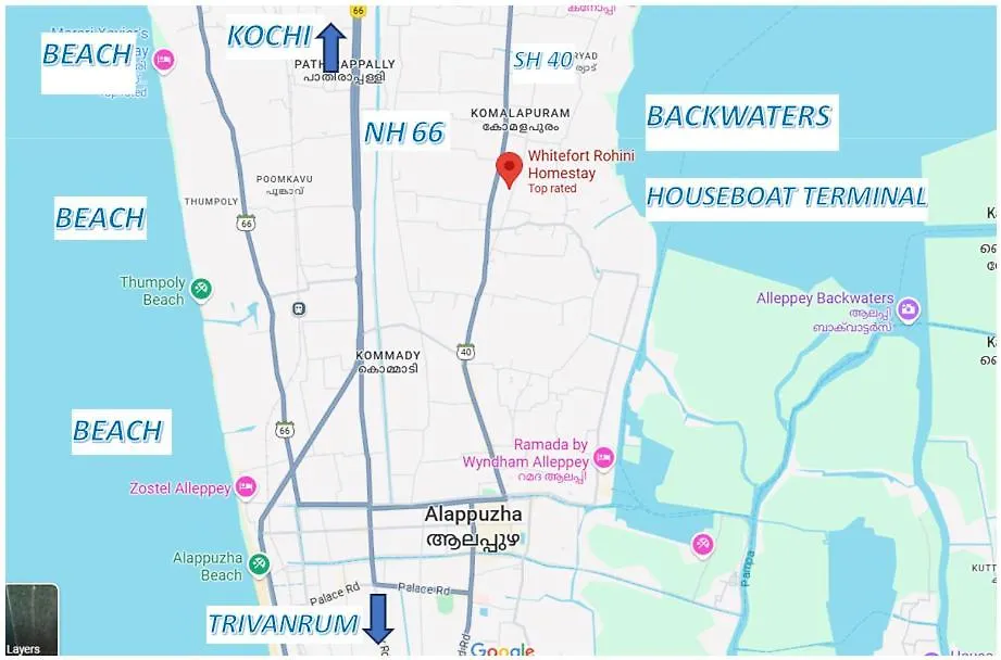 Whitefort Rohini Homestay Alappuzha Lägenhet
